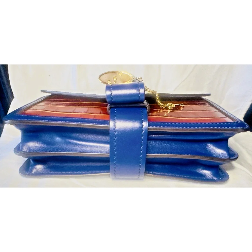 Chloé Limited Edition Paddington Shoulder Bag ~White, Navy & Brown Leather~